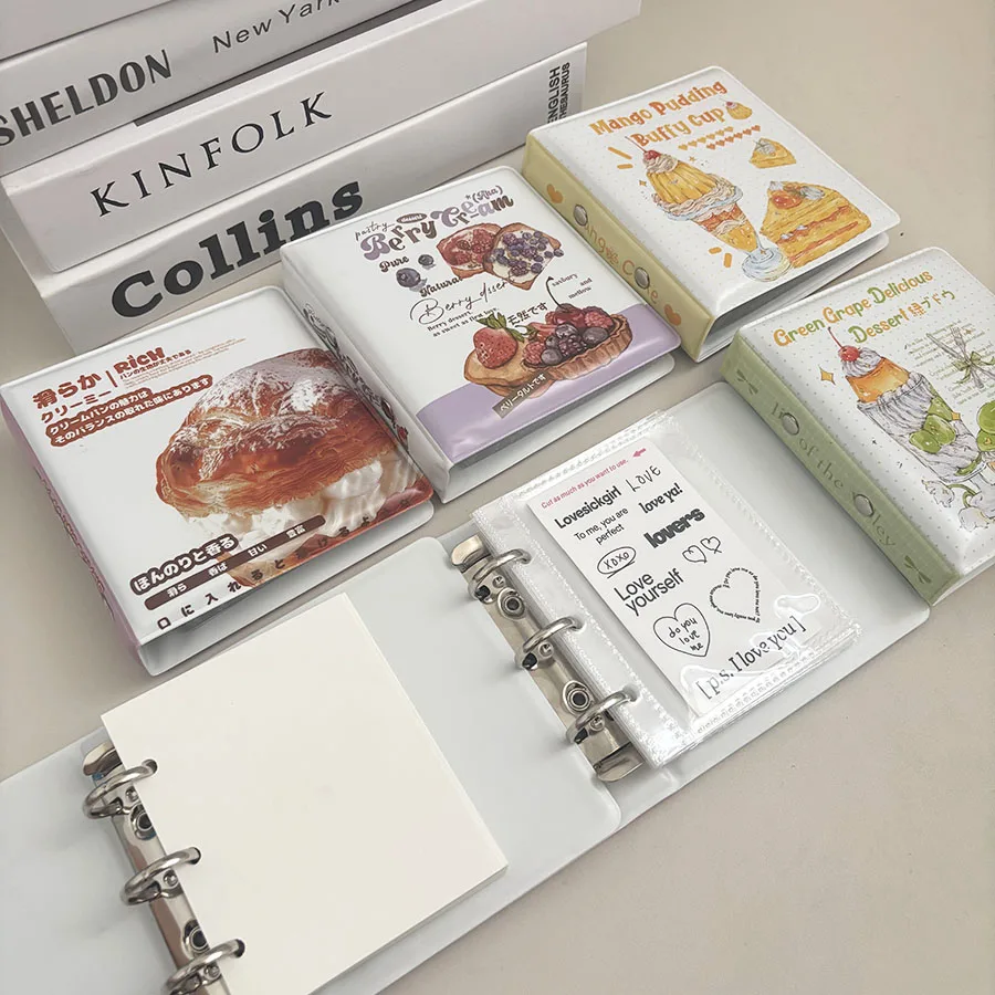 

Sharkbang 3-Hole PU Collect Book, DIY 20 Card Sleeves KPOP Card/Idol Card Storage Book, Binder Ring Case Organizer