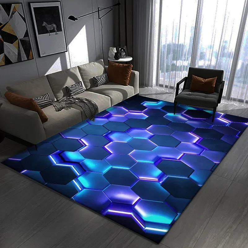 Luxury Nordic 3D Carpets for Living Room Bedroom Area Rug Vintage Persian Bedside Carpet Modern Home Sofa Coffee Table Floor Mat