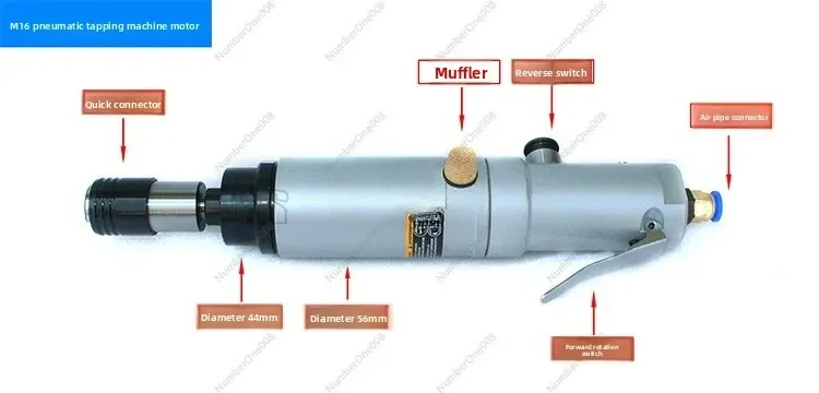 

Пневматический резьбонарезной станок, пневматический резьбонарезной двигатель для резьбы M12 M16, промышленный реверсивный резьбонарезной станок с высоким крутящим моментом