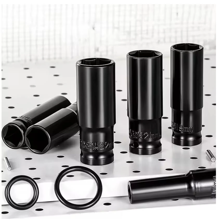 1/2 "محرك مقبس التصادم العميق محرك متري وجع المقبس مقبس التأثير العميق مفتاح هوائي رئيس أدوات إزالة الإطارات