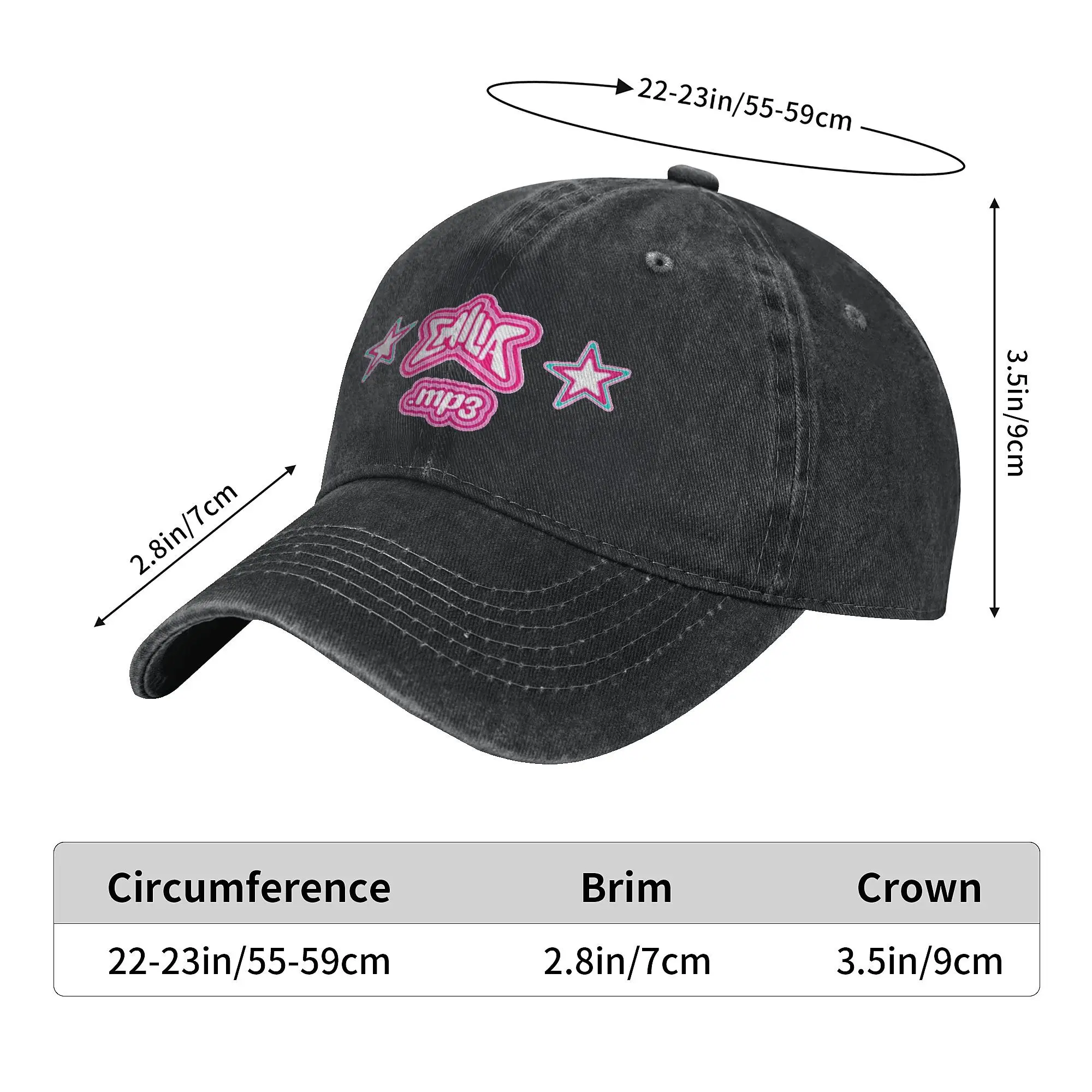 Men Women Emilia mp3 emilia mernes Print Hat Fashion Distressed Cotton  Baseball Cap Adjustable