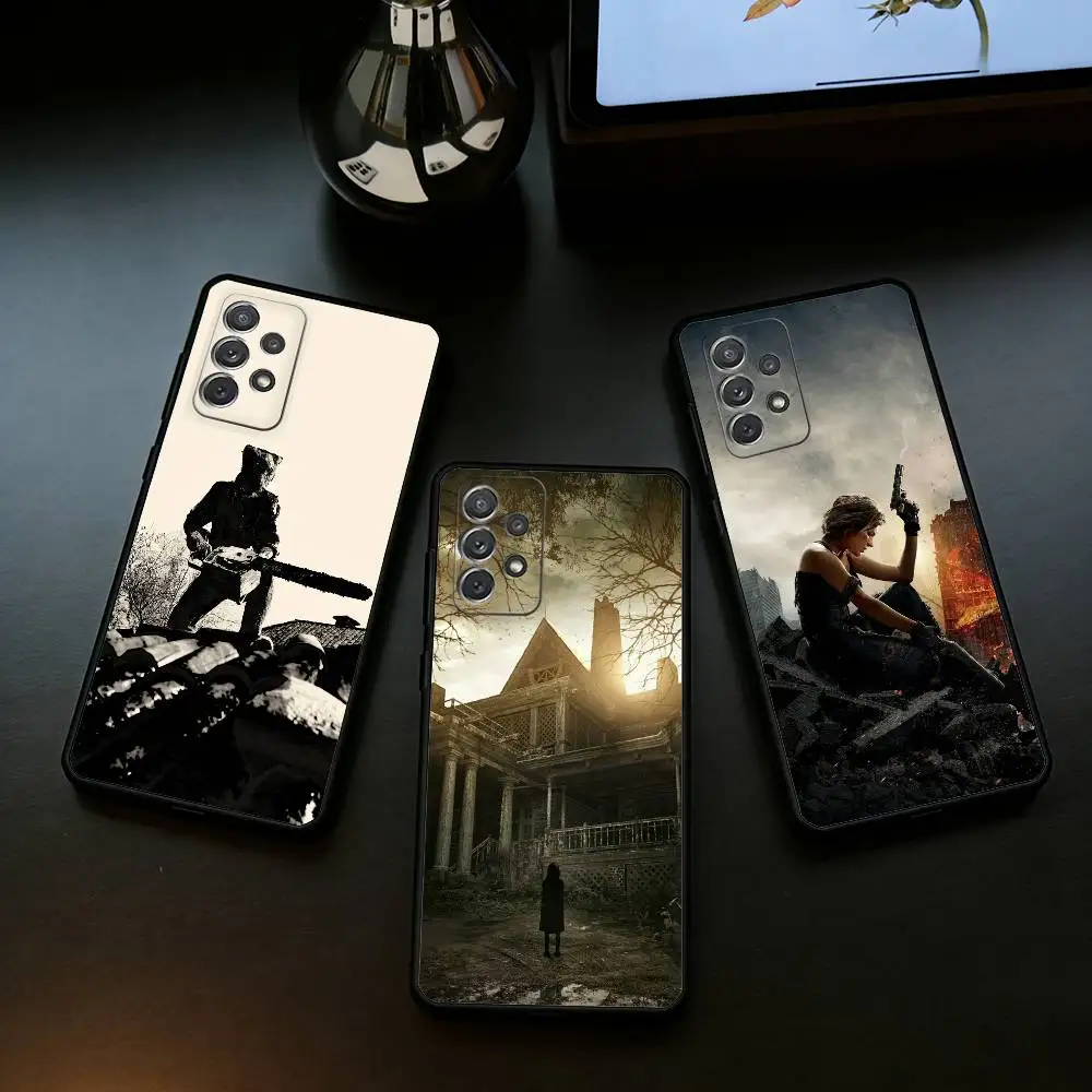 

R-Resident E-Evil Game Soft Silicone Black Cover Phone Case For Samsung Galaxy A73,A72,A71,A70,A53,A52,A51