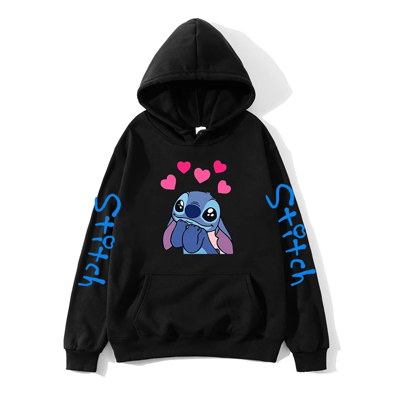 Disney Stitch Hoodie para homens e mulheres, Harajuku Streetwear, moletons para crianças, meninos e meninas, anos 90 Y2K