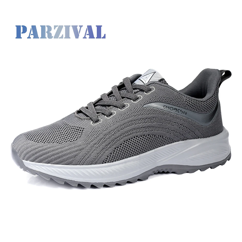 PARZIVAL Men Women Walking Shoes Breathable Sport Footwear Fly Weaving Sneakers Non Slip Casual Shoes Couple Elderly Shoes