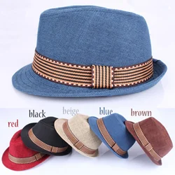 Children's Jazz Cap Sun Cap Fedoras Hat For Girls Boys Panama Hat Photography Props Baby Hats 2-6 Years old 52-54CM