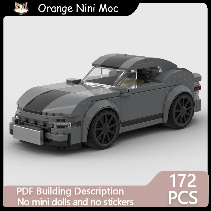 

City Car Speed Racing Model MOC Building Bricks Sports Coupe 6-Wide Modular Technology Gifts Holiday Assemble Children Toys Suit