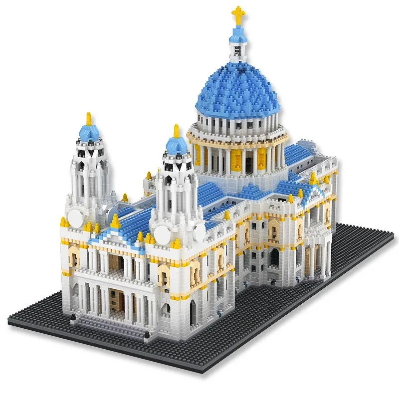 Hsanhe 8650 World Architecture London St Paul's Cathedral Church Palace Tower DIY Mini Diamond Blocks Bricks Building Toy No Box