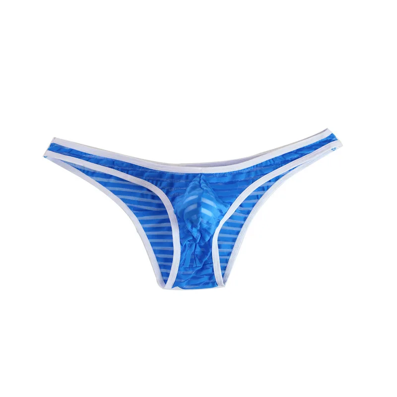 Boys U Convex Pouch Underwear for Men Micro Bikini Briefs Pants Transparent Half Wrapped Buttocks Narrow Edges Homme Sexy Tangas