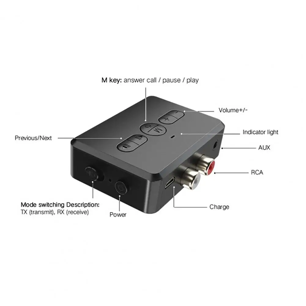Draadloze Zender Quick Pairing Multifunctionele Mini Bluetooth-compatible5.0 2 In 1 Rca Aux Audio Adapter Dongle Voor Auto