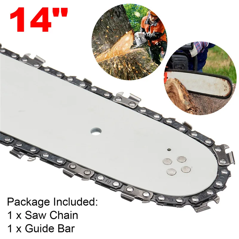 

14 Inch Chainsaw Guide Bar With 1pc Saw Chain 3/8 LP 50 Section For STIHL MS170 MS180 MS250 Garden WoodworkingTool Replacement