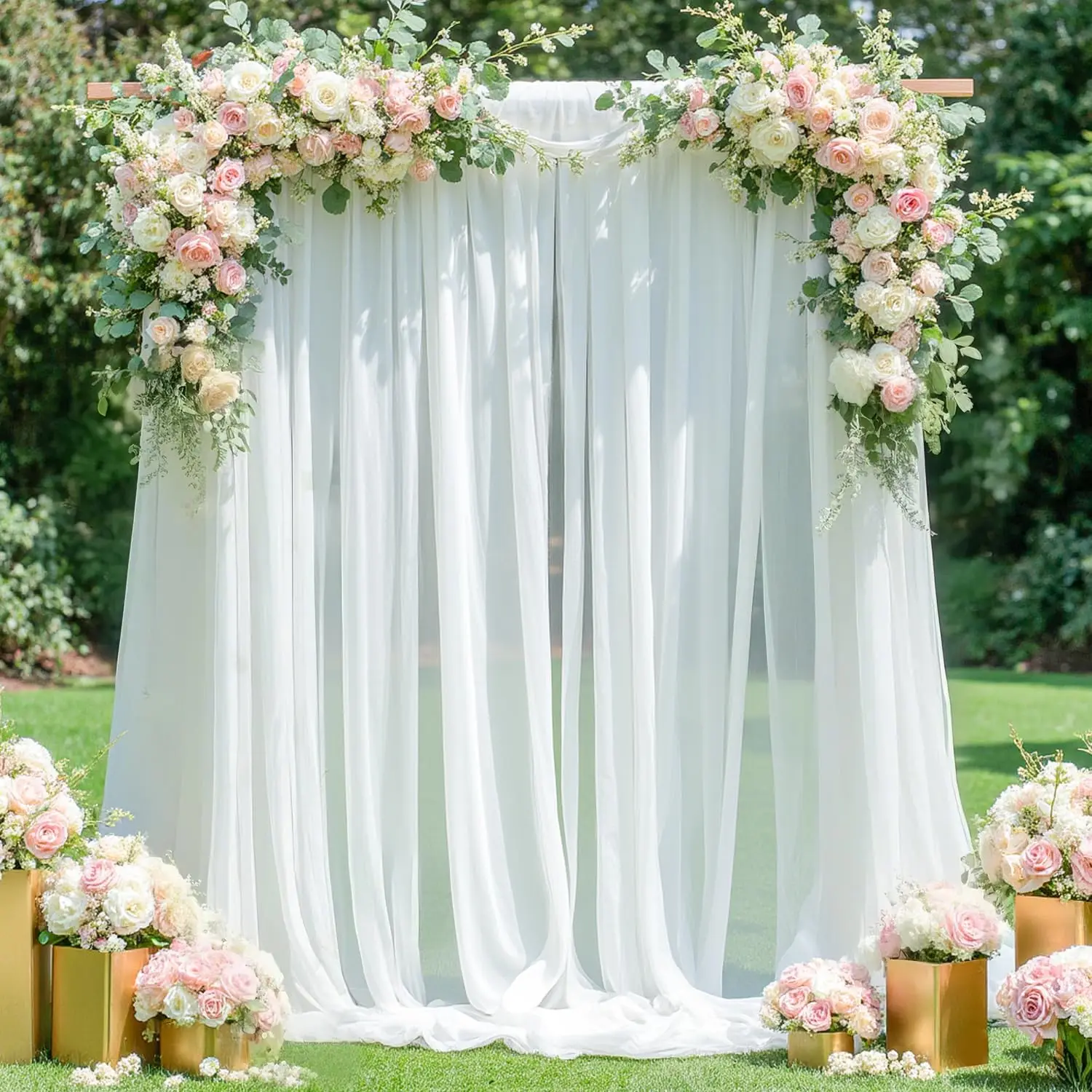 

Chiffon Backdrop Curtain For Partie Wrinkle Free Photo Curtain Backdrop Drapes For Baby Shower Birthday Party Photography Decor