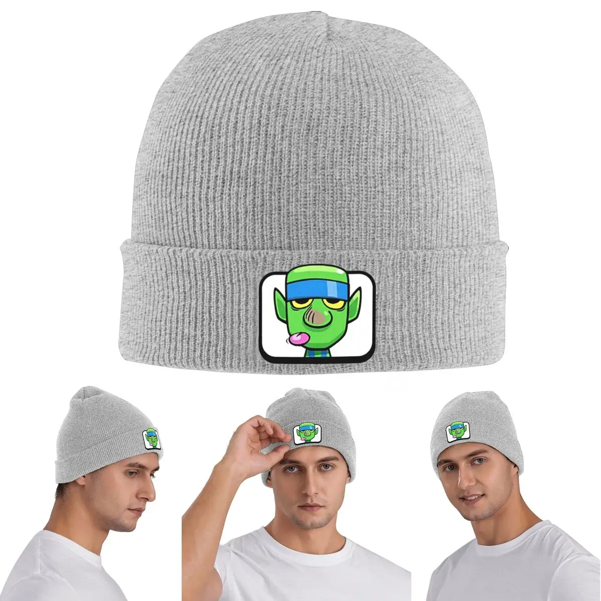 Clashed Royales Goblin Crying Emote قبعة محبوكة دافئة قبعة شتوية متماسكة قبعة Skullies Beanies الهيب هوب قبعات للجنسين