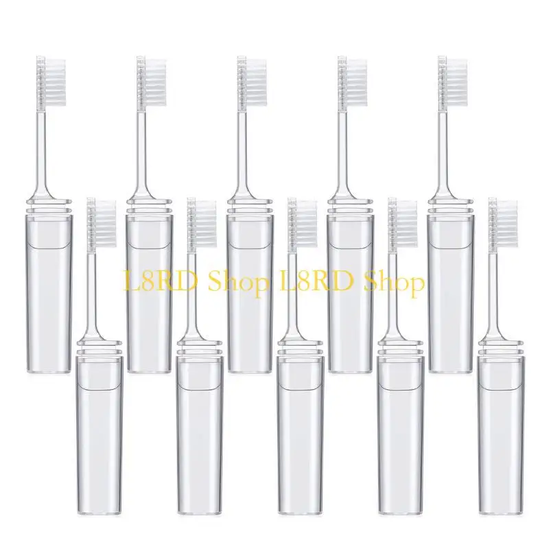 

L8RD Folding Travel Toothbrush Bulk Foldable Hiking Toothbrush Mini Toothbrush for Camping Portable Built in Cover Toothbrush