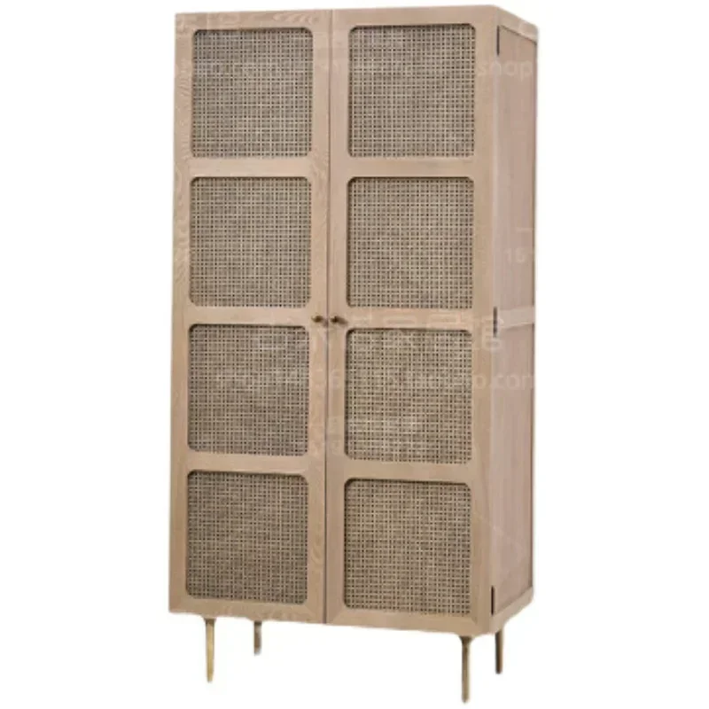 

Двухдверный шкаф для спальни в стиле ретро, простой, с эффектом состаривания