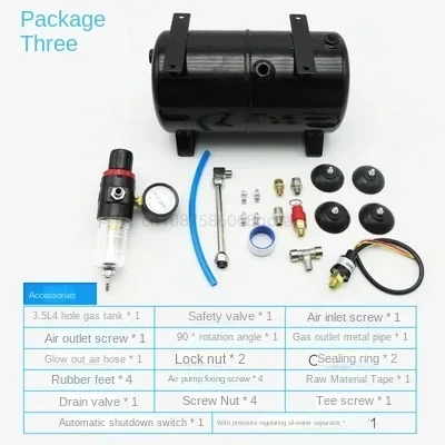 

AS18B AS186 Model Pump Storage Tank Compressor Spray Pump 3.5L 4 Holes Air Tank