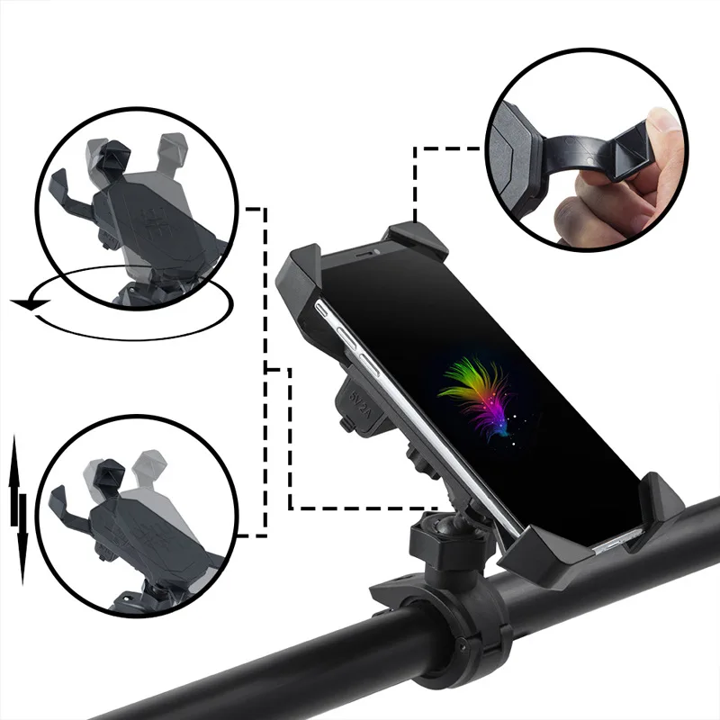 

Motorcycle Mobile Phone Charging Bracket, Phone Holder with USB Charging for Motorcycle & Electric Vehicle