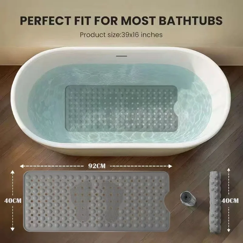 

Silicone Bathroom Mat with Suction Cup Bathtub Mat Bathroom Special Anti-fall Bath Massage Mat