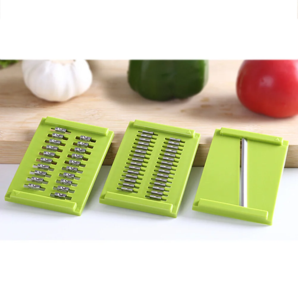 

3pcs Kitchen Chopper Slicer Set Stainless Steel Multifunctional Veggie Cutter Fruit Grater Tool For Tomato Carrot Onion Prep