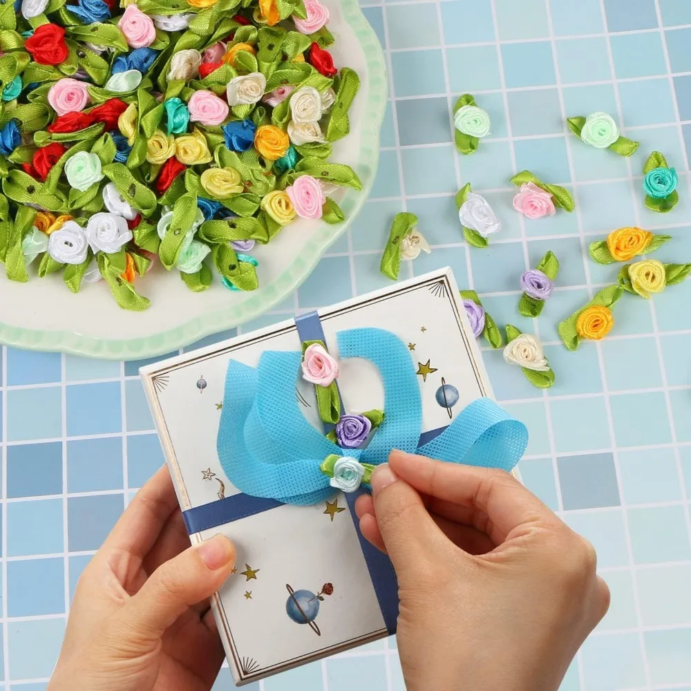 100/200 Stück künstliche Rosenblütenköpfe Valentinstag Blumenstrauß Foto Requisiten Baby Braut Geschenk Party Muttertag Haarnadel Dekoration – Detail 5