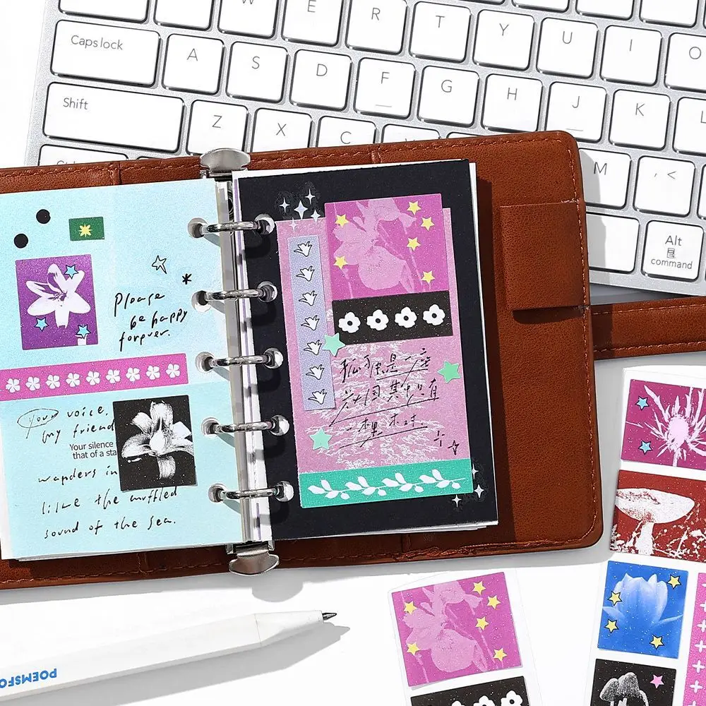 10 ชิ้น/ล็อต Memo Pads วัสดุกระดาษหลายดาว,หัก Chapter ขยะวารสาร Scrapbooking กระดาษตกแต่งพื้นหลัง