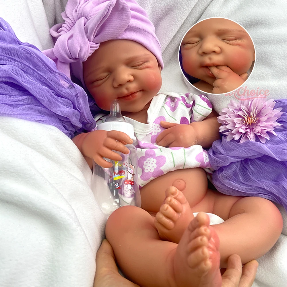 50cm Pascale poupée douce en silicone renaissante imperméable bébé fille / garçon peut ouvrir la bouche poupée soutien émotionnel pour la maladie d'Alzheimer