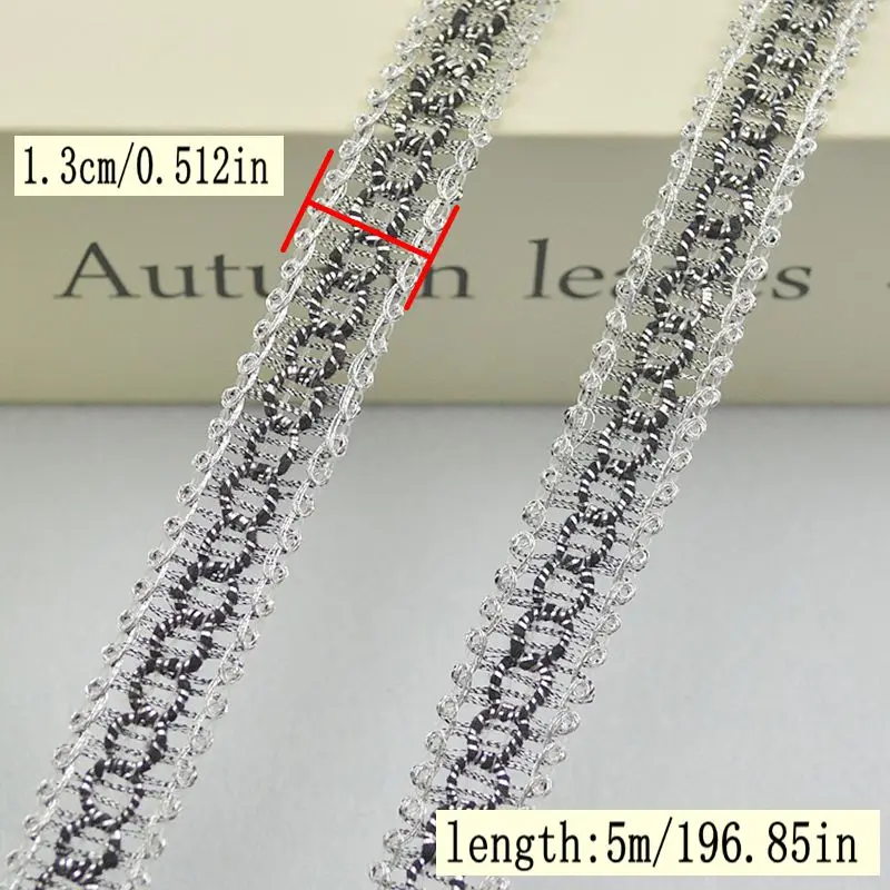 5Meters/16.4Ft Each Pack New Lace with Clothing Accessories DIY Crafts Wedding Dress Prom Clothes 8-Character Webbing Lace