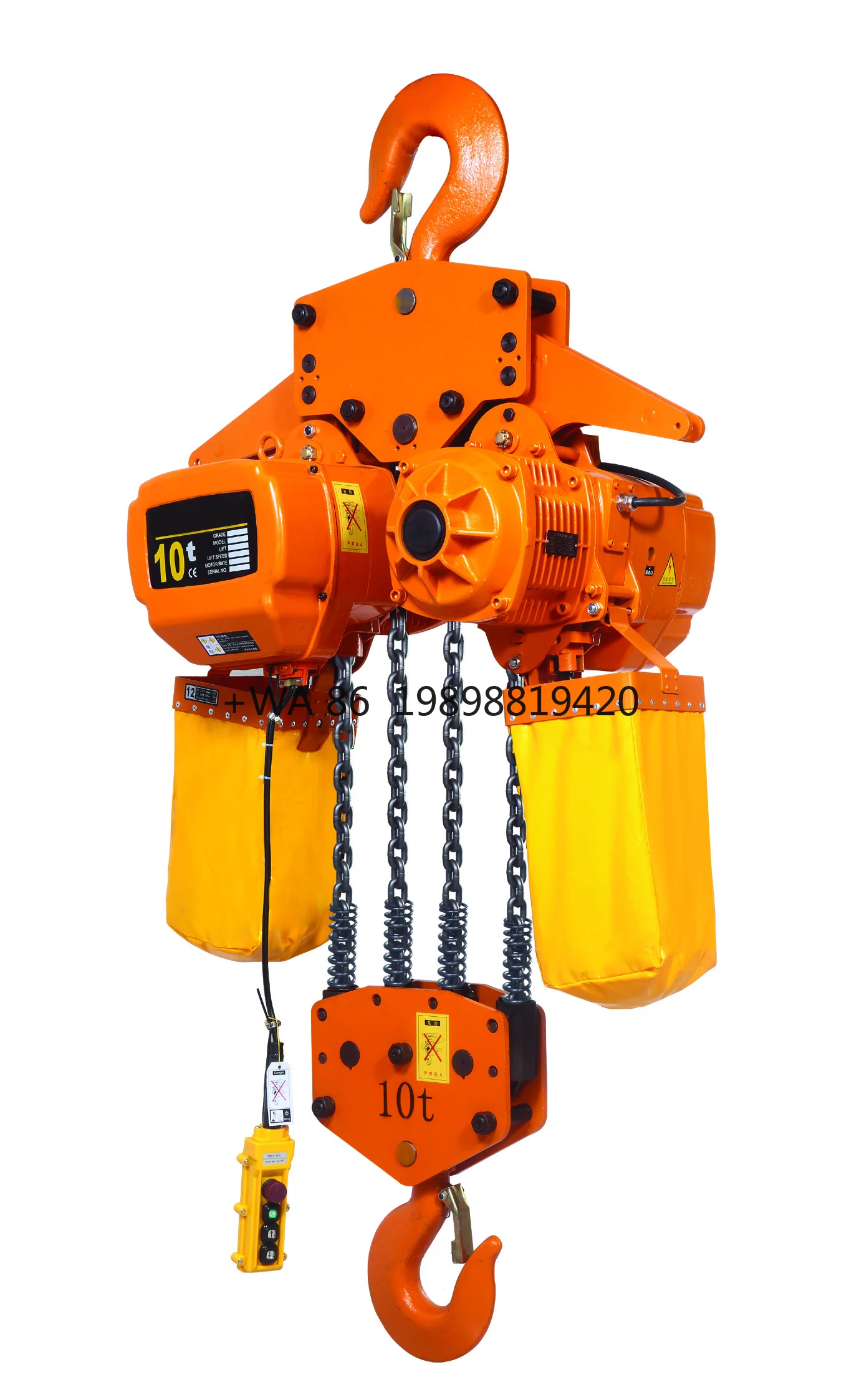 Customizable 1T/2T/3T/5T/7.5T/10T/20T/30T Warehouse Mining Construction Crane G80 Material for Wharf Iehc Electric Chain Hoist