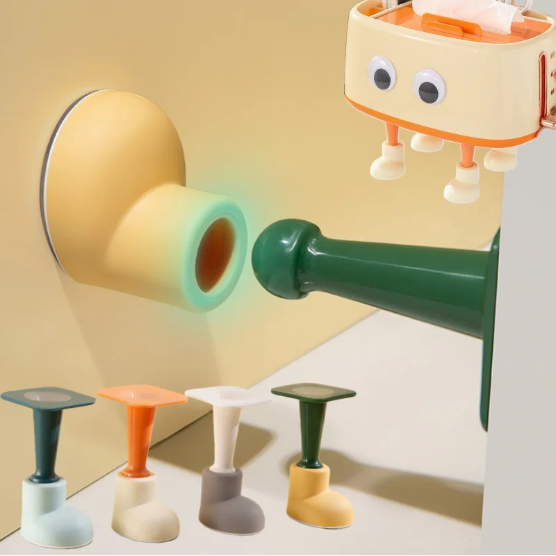 

1 шт. креативный бесшумный дверной стопор, защита для стен, бытовой противоударный дверной стопор, силиконовый дверной стопор