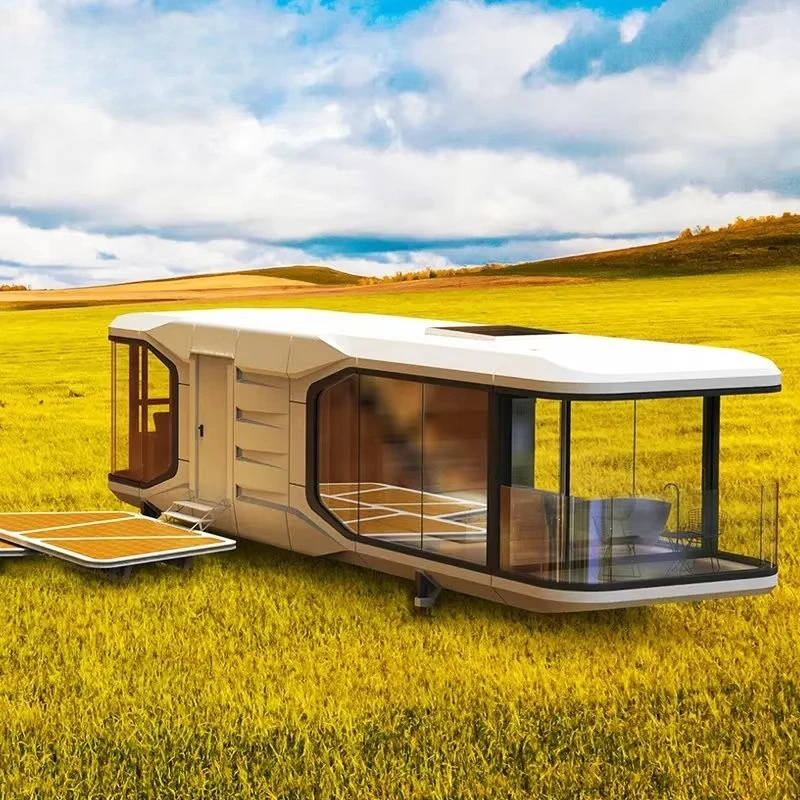 Casa móvel moderna da China pré-fabricada para férias ao ar livre Villa Space House feita de material de recipiente de aço