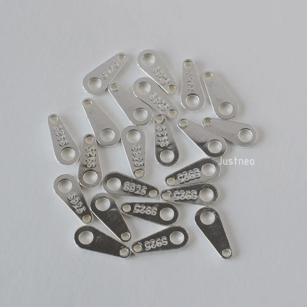 الفضة الاسترليني سلسلة صغيرة علامة التبويب نهاية العلامات المشبك موصل صنع المجوهرات، النتائج مجوهرات العلامة الفضية