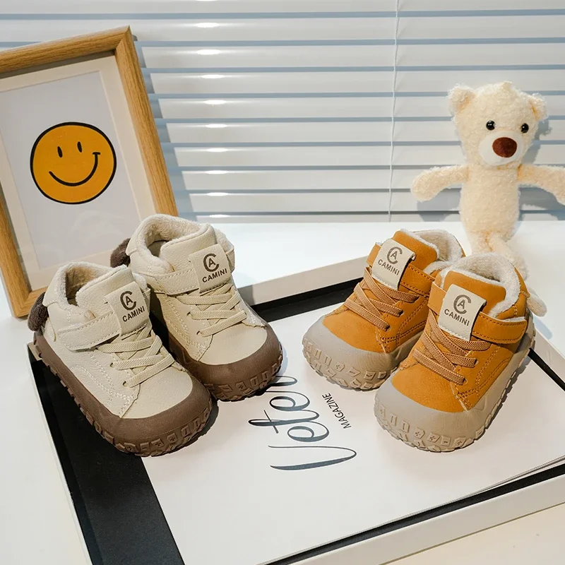 

Kids Running Shoes Toes Capped with Cute Puppy Baby Casual Shoes Non-slip 2025 Winter New Boys Girls Walking Shoes Soft Bottom