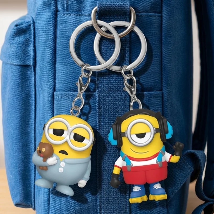 Nuevo Llavero Funko Pop 2026 de Minions de Despicable Me: OTTO, STUART, KEVIN, CARL, Pajama Bob, Agnes - Figura Coleccionable de Vinilo de Bolsillo - Regalo