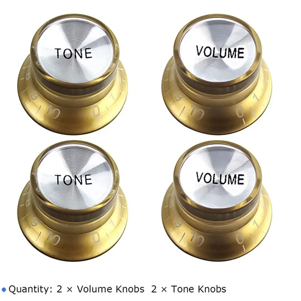 4Pcs Electric Guitar Tone Volume Control Button Knob 2 Tone + 2 VOLUME For Gibson EPI LP ST Original Electric Guitar Accessories