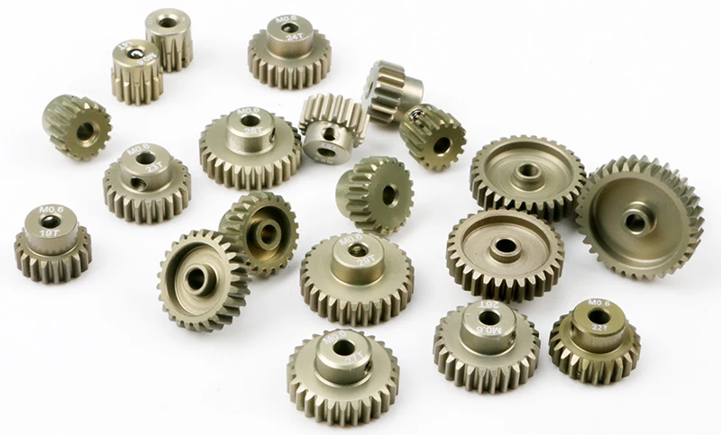 M06 mold 3.175 mm 13T 15T 17T 18T 20T 22T 24T 28T 30T 33T aluminum alloy pinion motor gears are used in the 110RC model