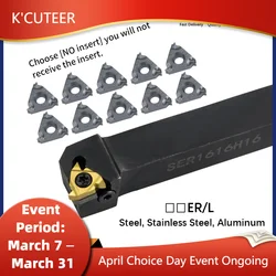 SER1212H16 SER2020K16 SER2525M16 Externe Gewinde Drehen Werkzeuge Drehmaschine Cutter 16ER Hartmetall einsätze CNC Halter