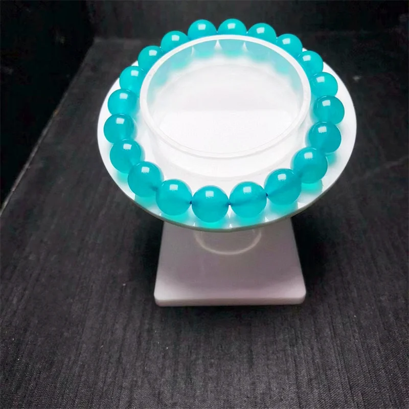 Natural Amazonite Bracelet Handmade Fortune Energy Bangle Mineral Woman Amulet Healing Jewelry Gift 1PCS 10MM