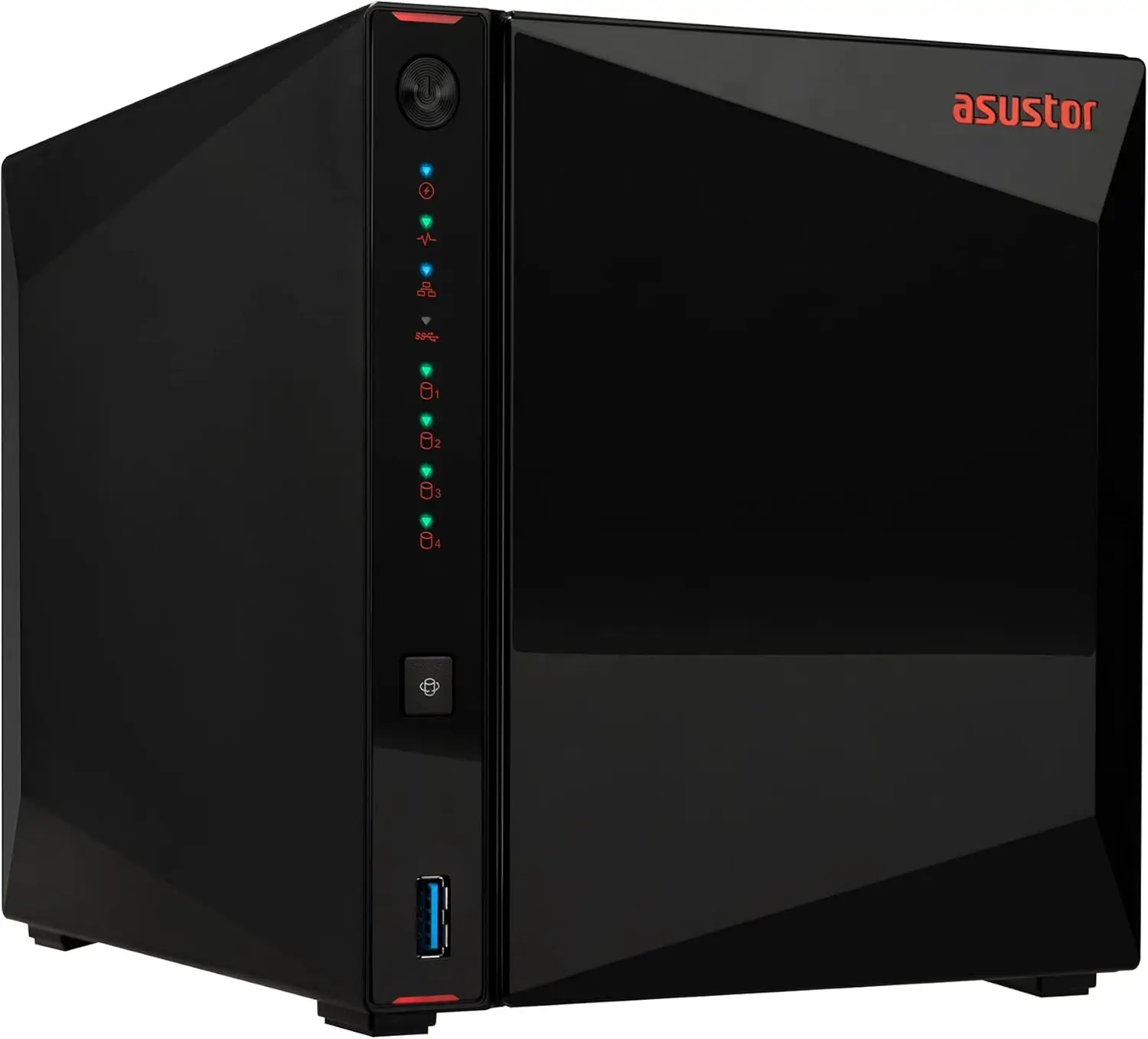 

ASUSTOR AS5404T 4Bay NAS Intel Quad-Core 2GHz CPU 4xM.2 NVMe SSD Slot 2x2.5G Port 4G DDR4 RAM Network Attached Storage Diskless