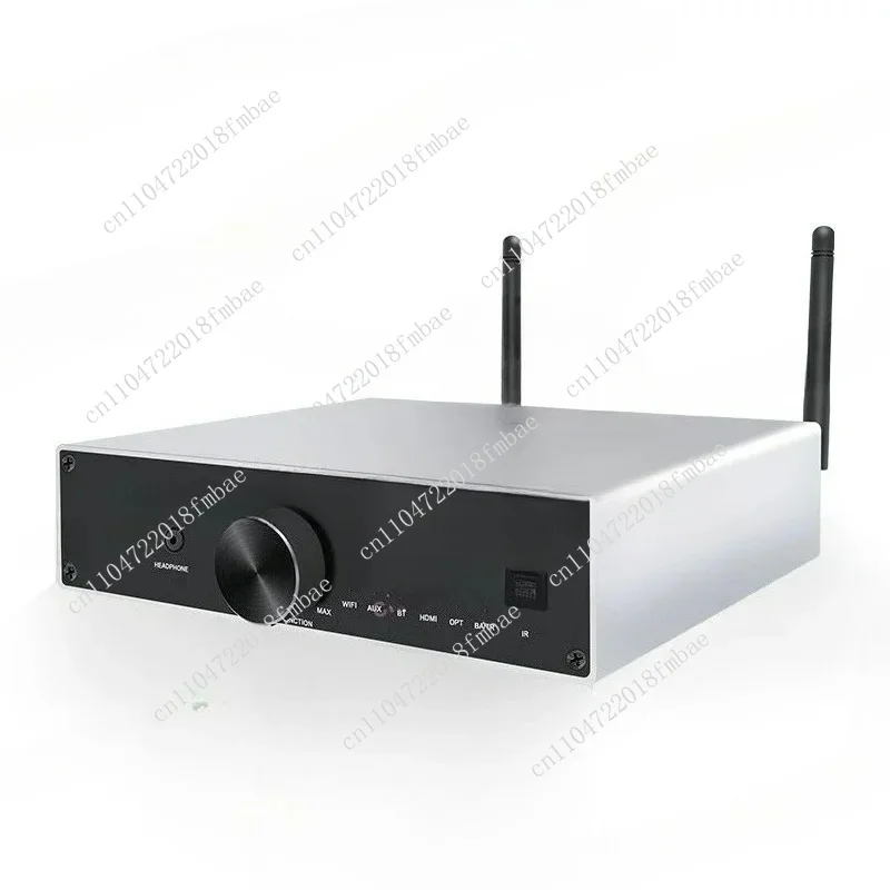 Mini Home Audio Amplifier 100W Line AUX Input Fiber WiFi BT 5.0 - Compact Sound System for Home Use