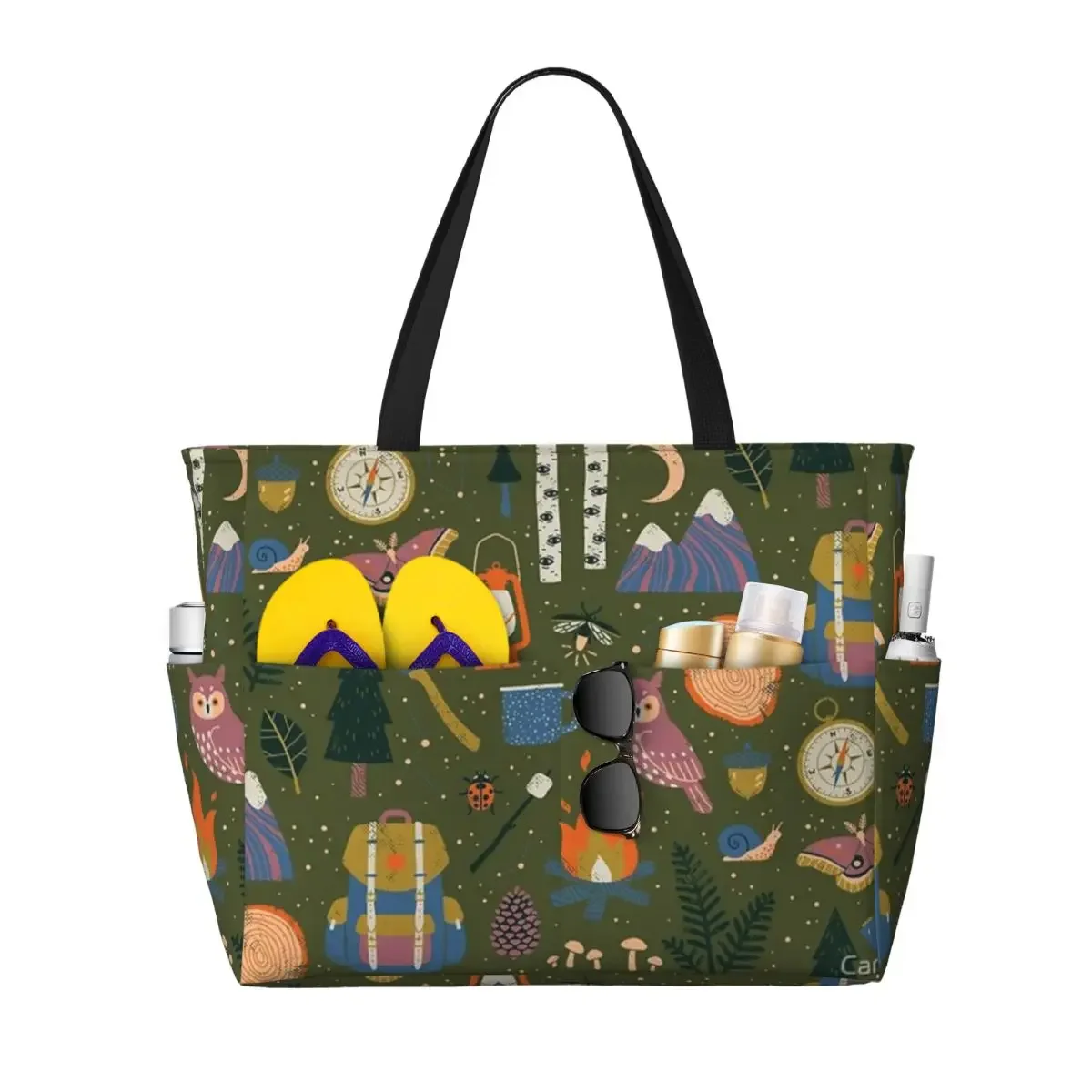 Into The Woods Beach Travel Bag, Tote Bag Customizable Adult  Birthday Gift Multi-Style Pattern