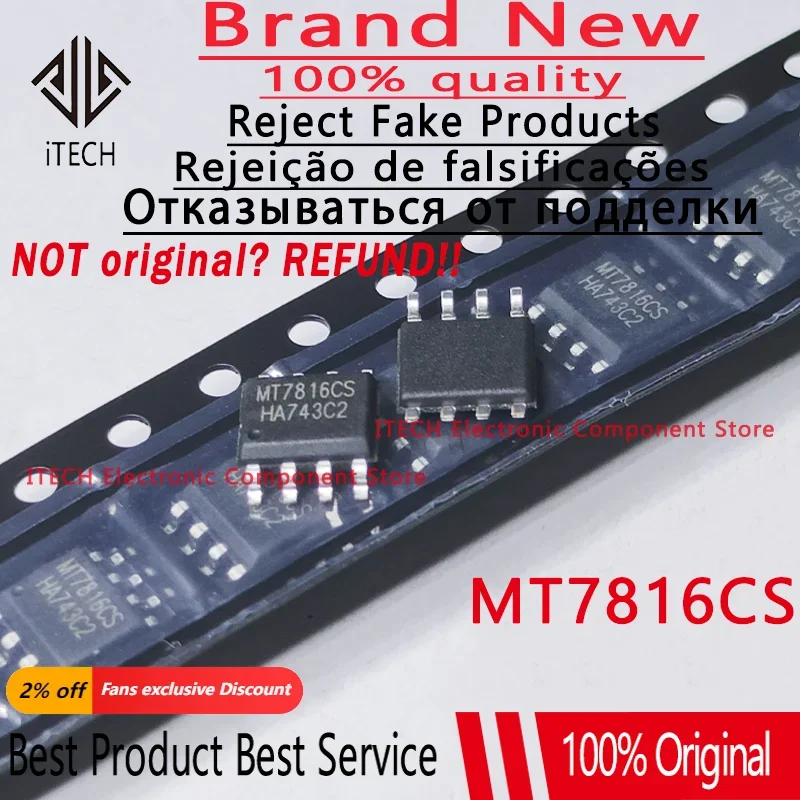 10pcs/lot New MT7816CS SOP8 MT7816 Original and Genuine