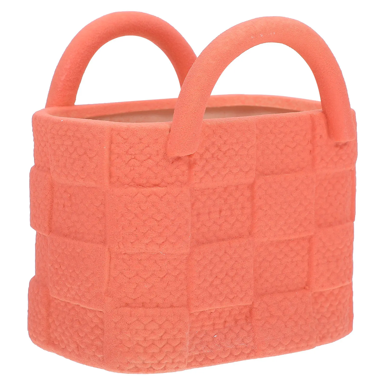 

Керамическая ваза в форме сумочки, 1 шт., стильный контейнер для цветов, украшение для дома, гидропонная ваза для цветов, модный декоративный орнамент