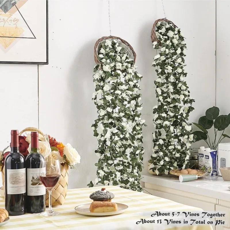 250 cm künstliche Rosenblüten, Ranke für Zuhause, Raumdekoration, Herbst, Garten, Bogen, Weihnachten, Rattan, DIY, gefälschte Pflanzen, Hochzeitsdekoration – Detail 4