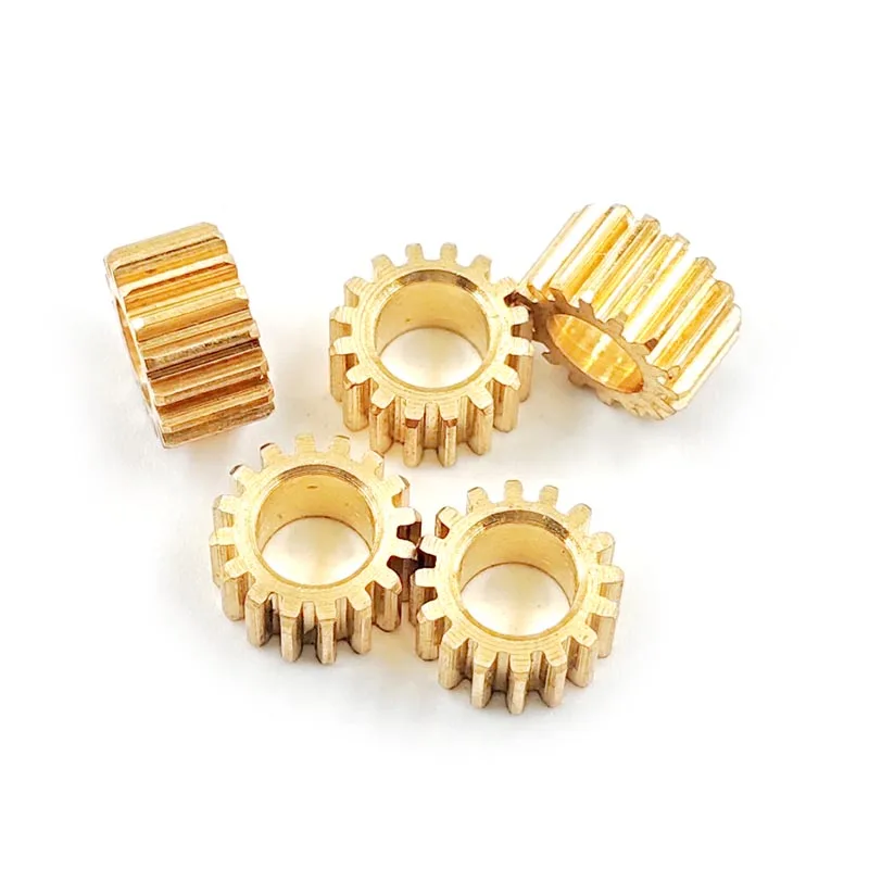165A 0.5M Copper Gear 16 Teeth 4.97MM Hole (5mm Tight) Motor Gearbox Metal Gear Toy Accessories 10pcs/lot