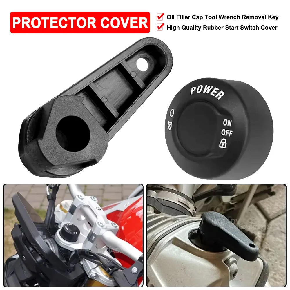 

Motorcycle Start Switch Cover For BMW R1200 R1250 RT/RS R1200GS R1250GS ADV Engine Cylinder Oil Filler Cap Wrench Removal Key