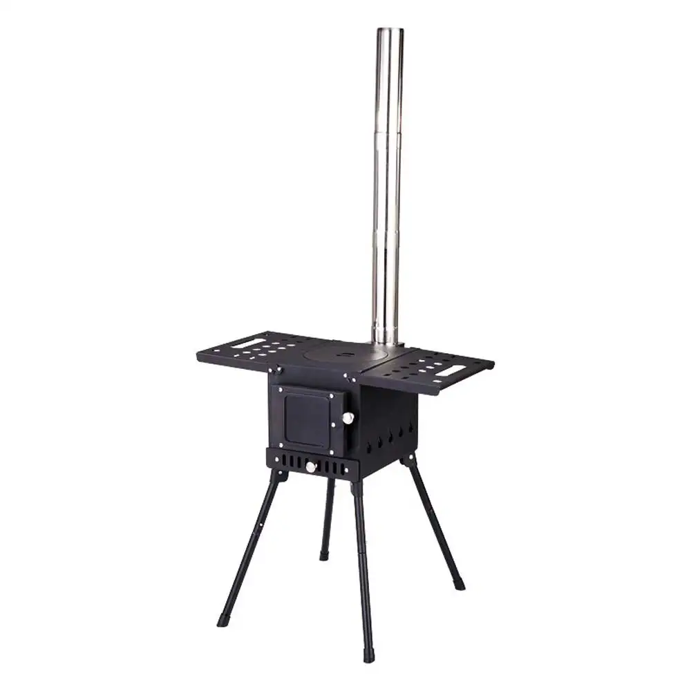 Portable Firewood Cooker Outdoor Cassette Stove Picnic Camping Cooking Machine Stove Estufa