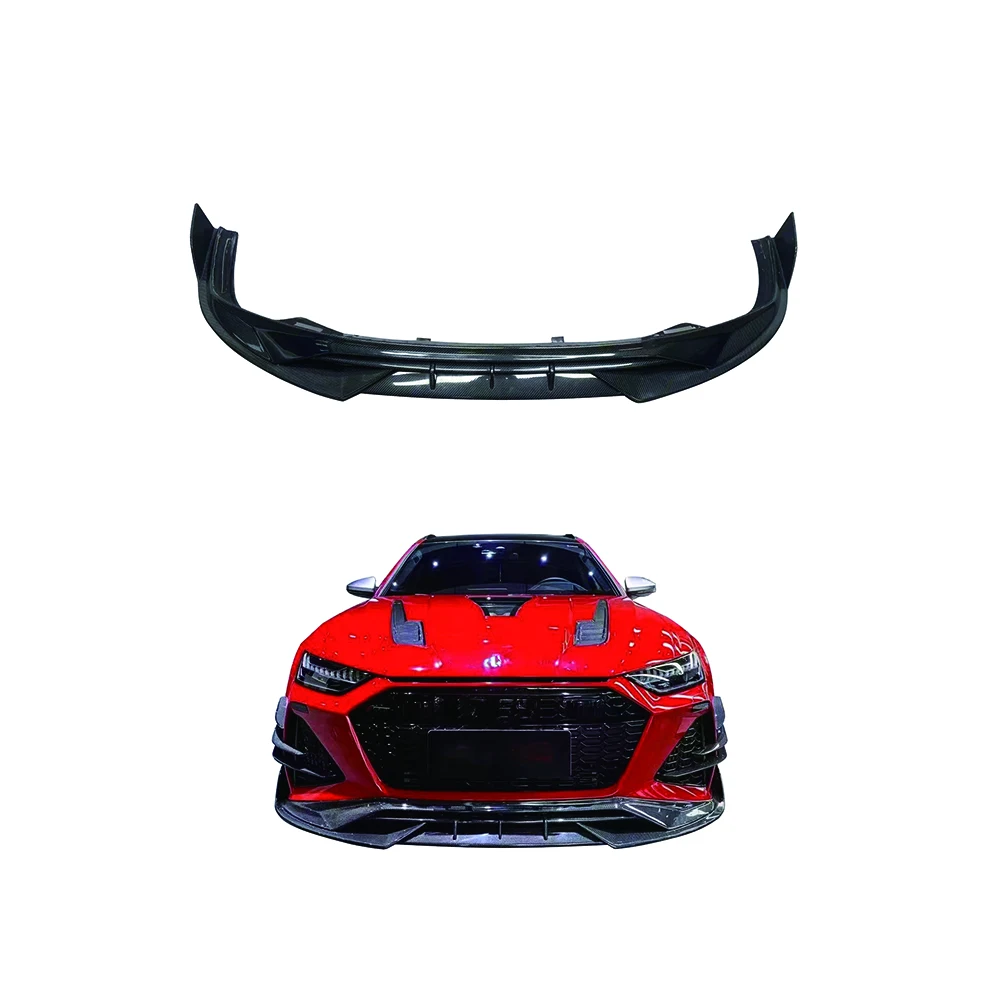 High-Quality Darwin-Style Carbon Fiber Front Lip Splitter Suitable for  RS6 C8