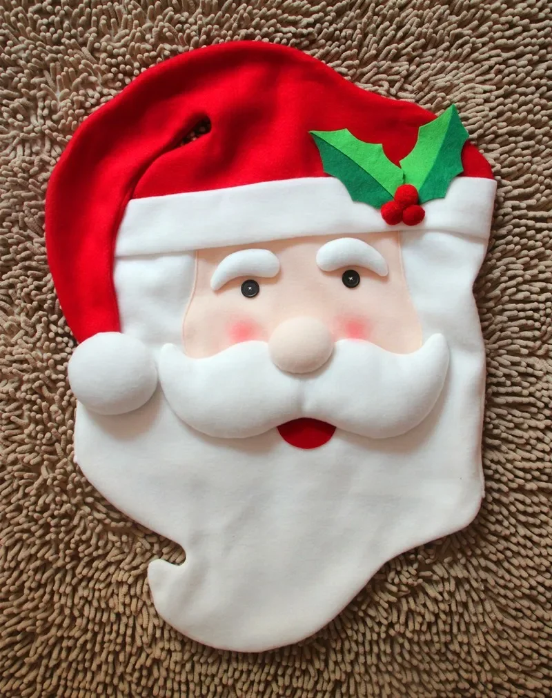 

2pc Lovely Christmas Chair Covers Mr & Mrs Santa Claus Christmas Decoration Dining Room Chair Cover Home Party Decor Gift