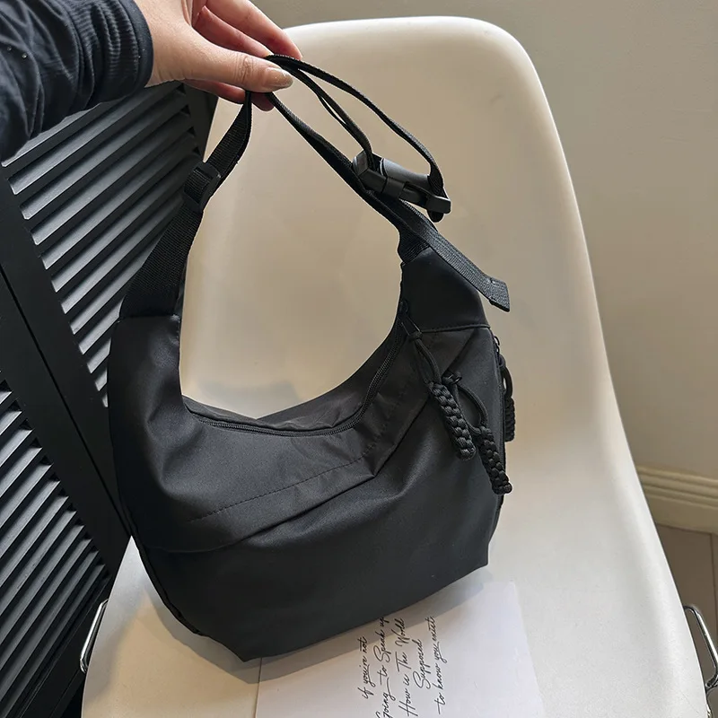 2025 New Korean Canvas Shoulder Crossbody Underarm Bag Large Capacity Fashion Bag for Women Casual Eco-Friendly Daily Work Purse