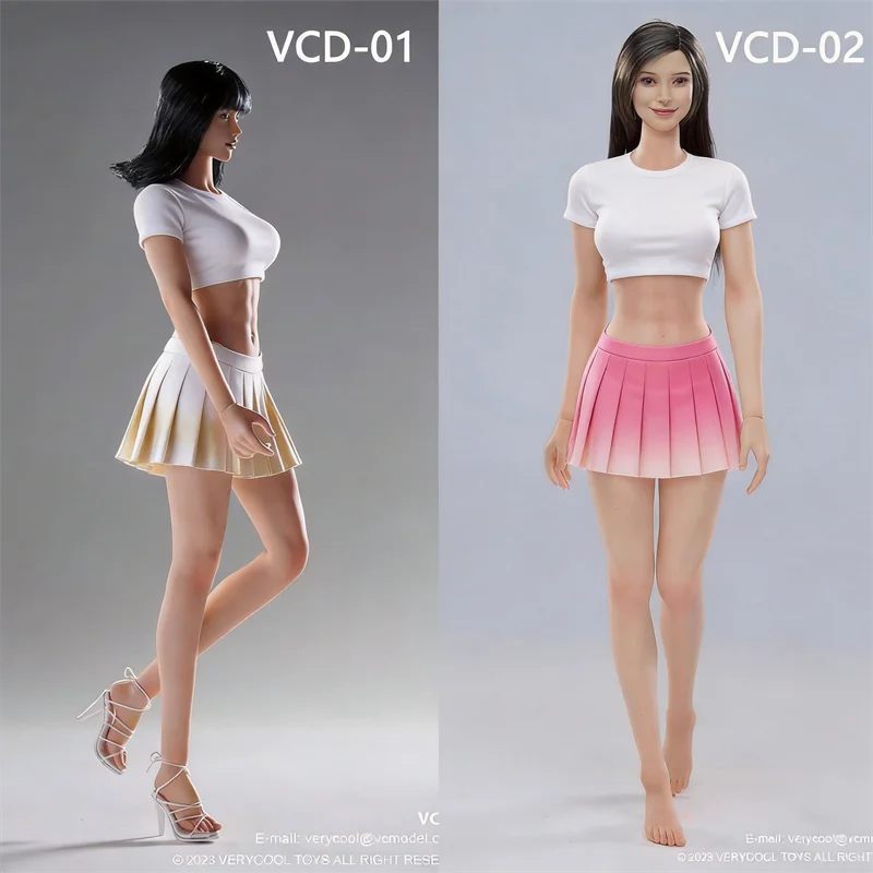 

In Stock VERYCOOL VCD-01 VCD-02 1/6 Woman Medium Chest Seamless Makeup Silicone Body 12'' Female Soldier Action Figure Body Toys