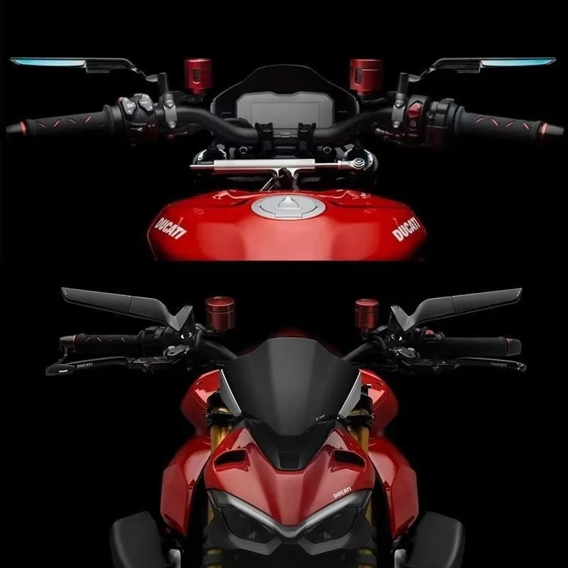 WB1 Motorcycle Rear View Mirror LED Light Waterproof Shockproof For KOVE 500X 400X 525X 800X Cobra 321R